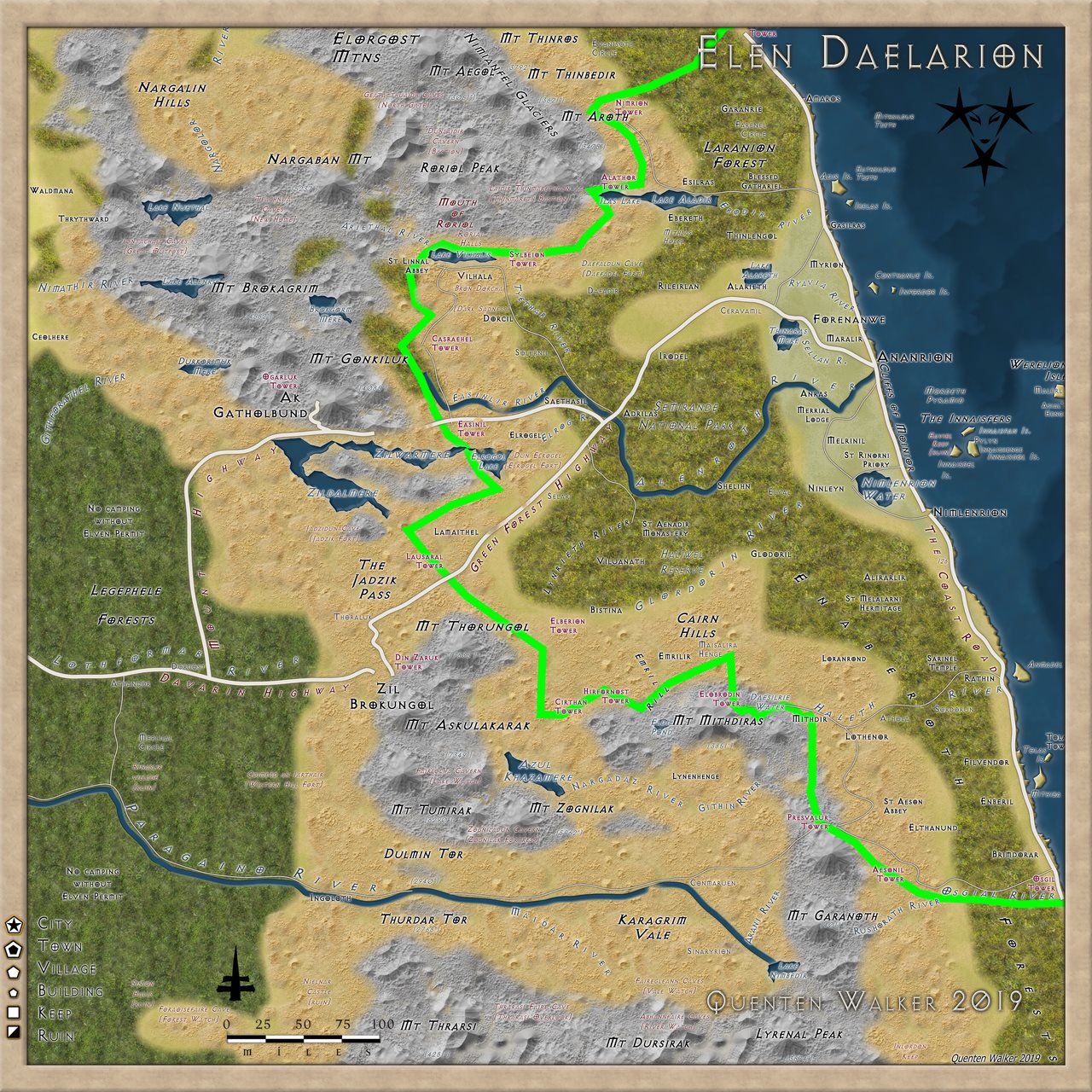 Nibirum Map: elen daelarion - 13th age by Quenten Walker